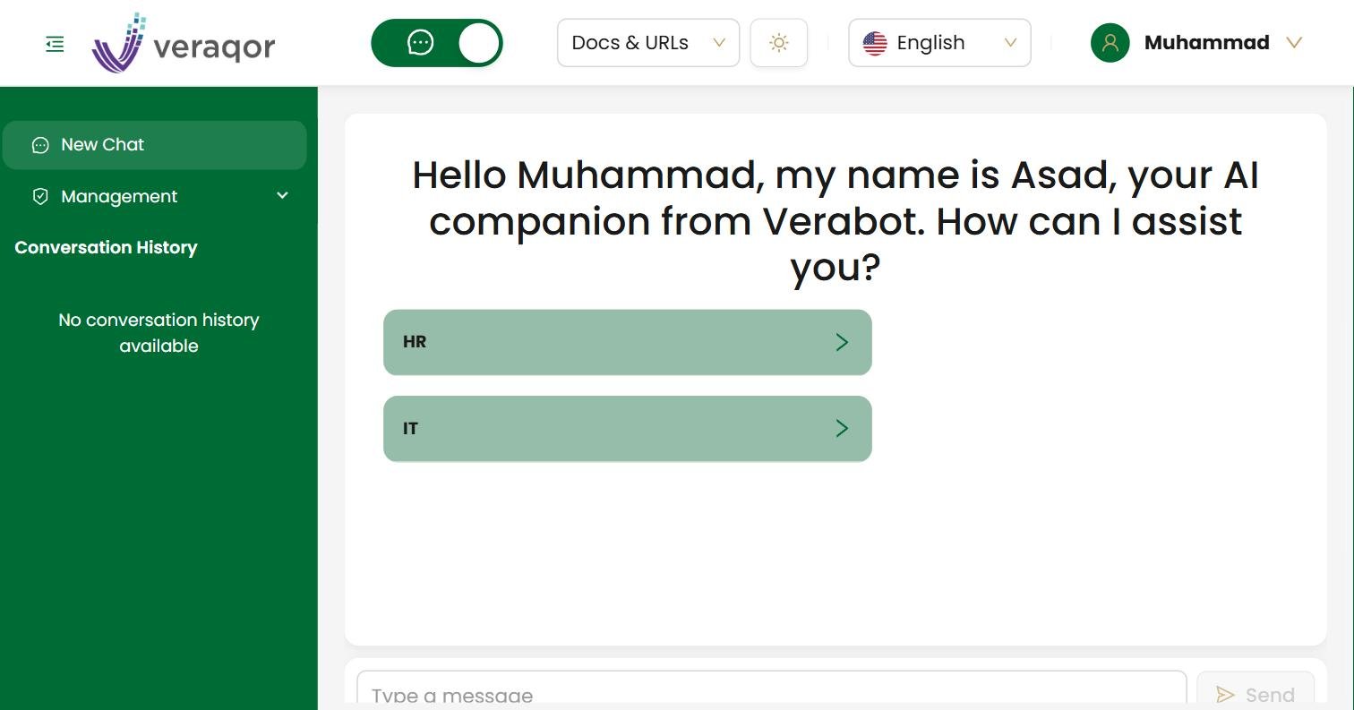VeraBot interface
